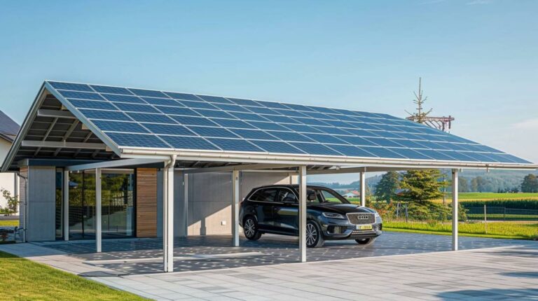 Le carport solaire de 40m2 : une solution éco-responsable pour protéger votre véhicule