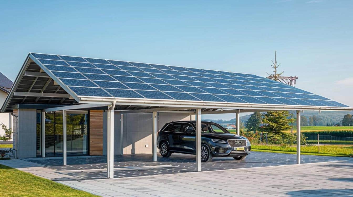 Le carport solaire de 40m2 : une solution éco-responsable pour protéger votre véhicule