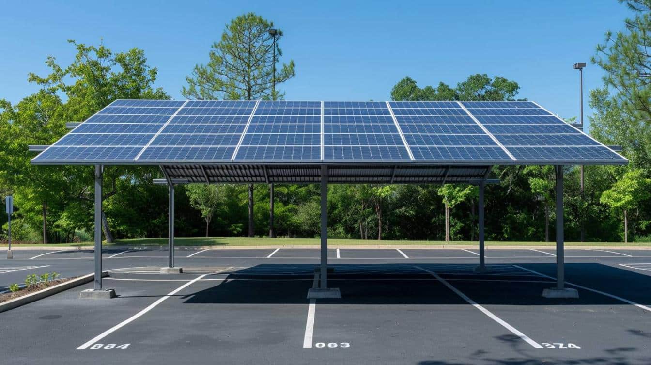 Le carport solaire prêt à l’emploi