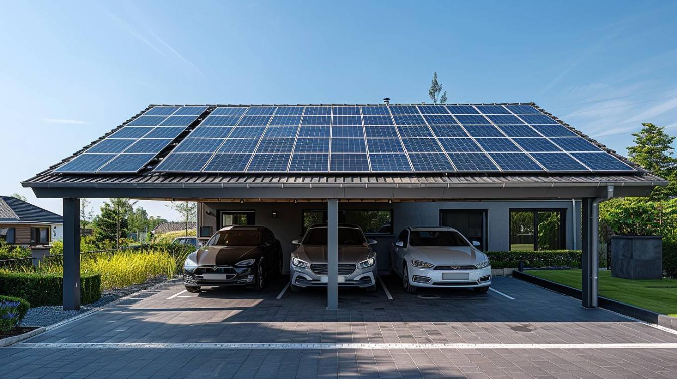 Optimisez votre espace avec un carport solaire pour 3 voitures
