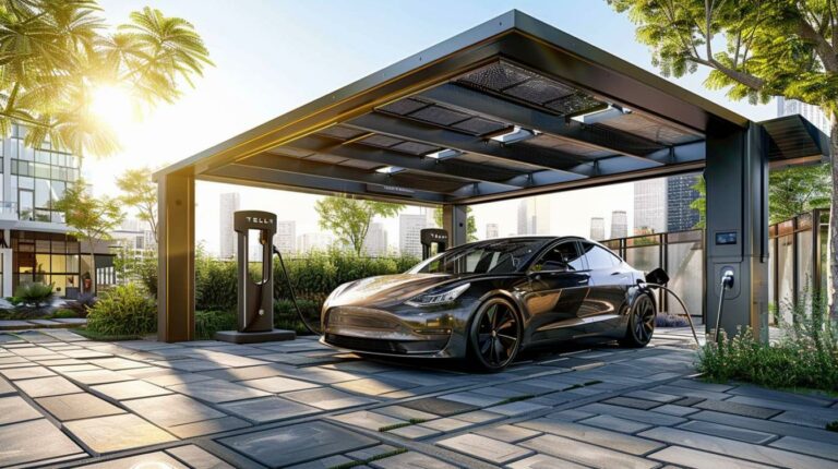 Optimisez votre stationnement avec un carport solaire et une borne de recharge