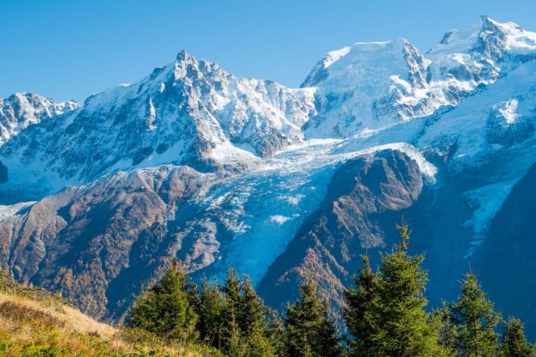 mont blanc sous l’effet de la chaleur