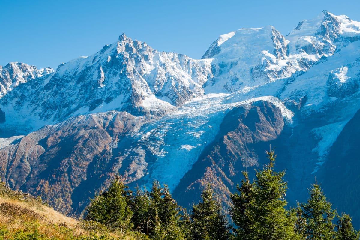 mont blanc sous l’effet de la chaleur